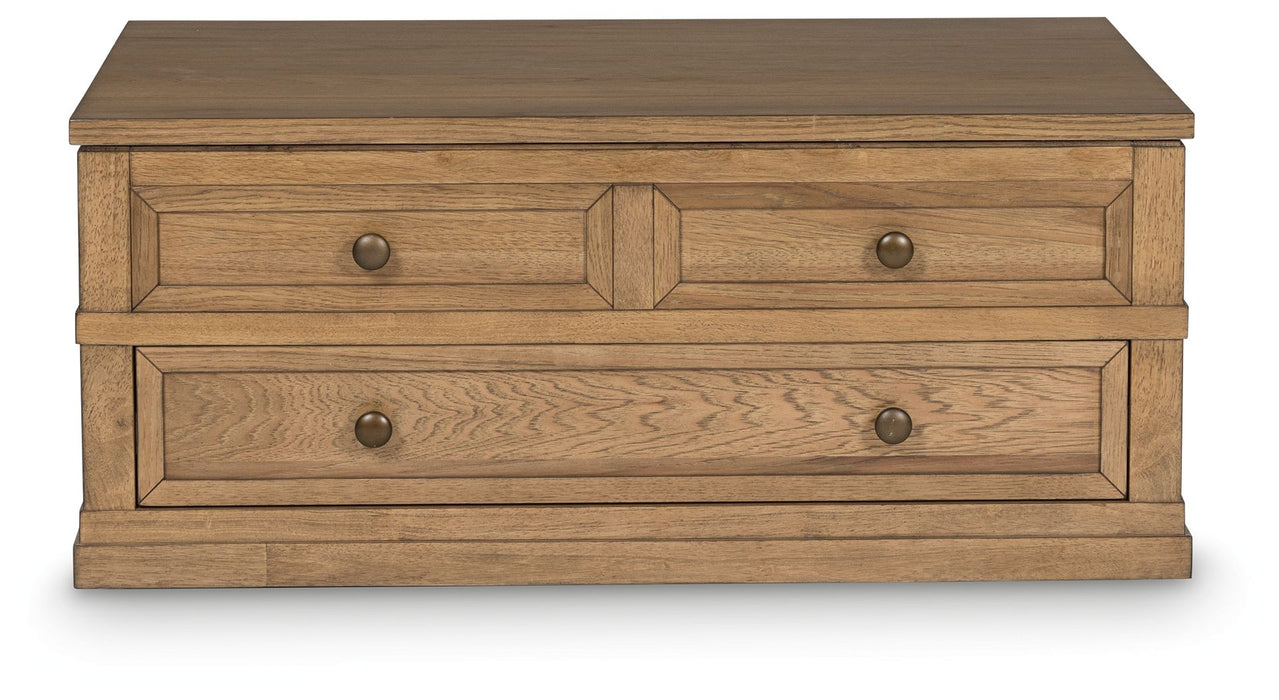 Sharlance - Lift Top Cocktail Table - Light Brown