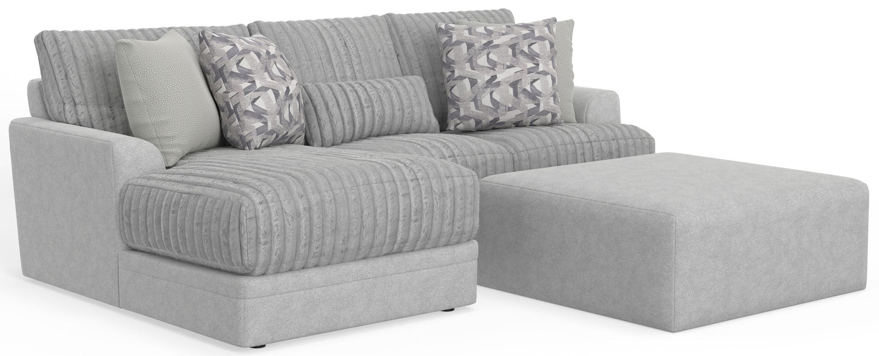 Titan - Sectional With Comfort Coil Seating, Cocktail Ottoman And Accent Pillows Included