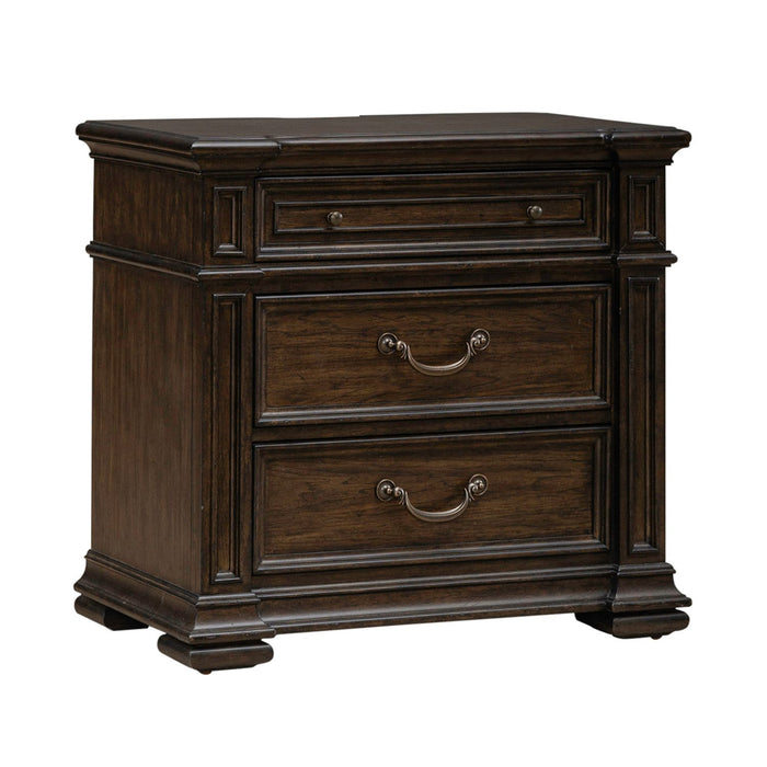 Provence Park - Nightstand With Charging Station - Chateau Brown