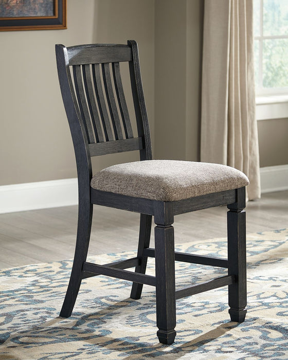 Tyler - Black / Grayish Brown - Upholstered Barstool