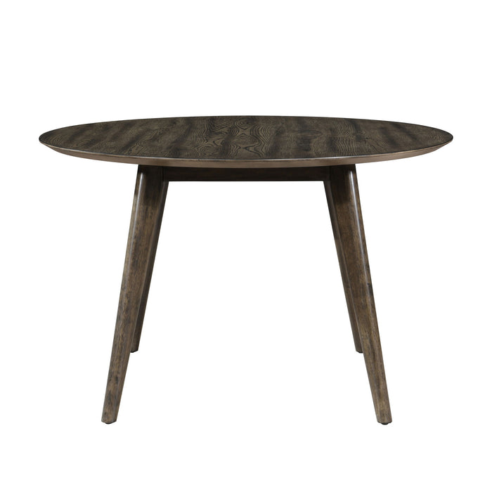 Rex - 48" Round Dining Table - Walnut Brown