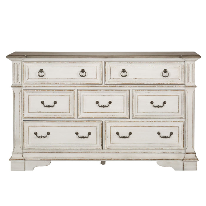 Abbey Park - 7 Drawer Dresser - Antique White