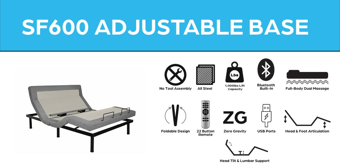 SF 600 Adjustable Base Split King