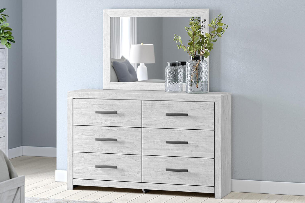 Cayboni - Dresser And Mirror - Whitewash