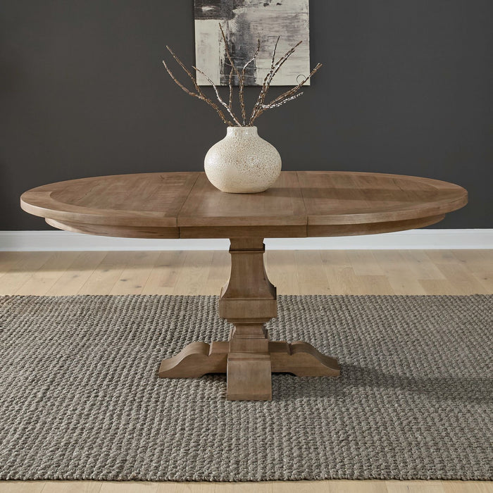 Haven Hills - Pedestal Table - Camel Beige