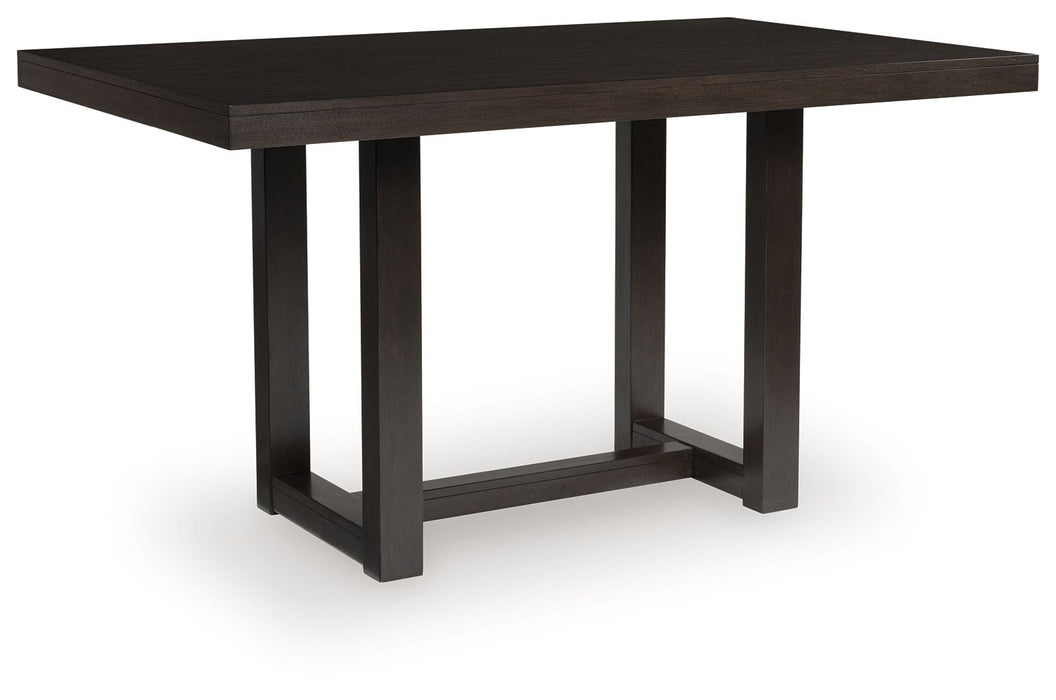 Neymorton - Rectangular Dining Room Counter Table - Dark Grayish Brown