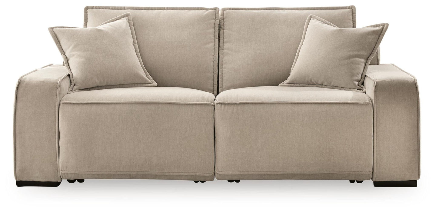 Carceri - 2-Piece Power Reclining Sectional Loveseat - Cashmere