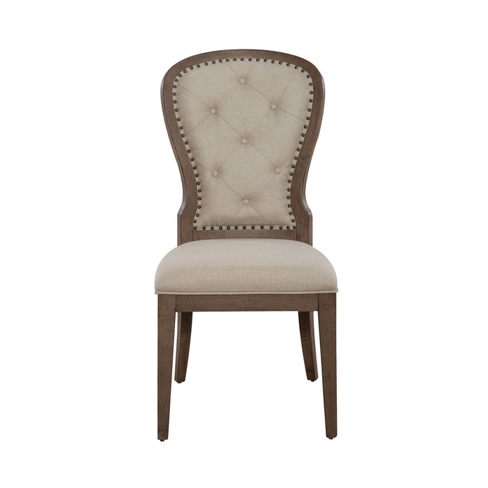 Americana Farmhouse - Upholstered Tufted Back Side Chair