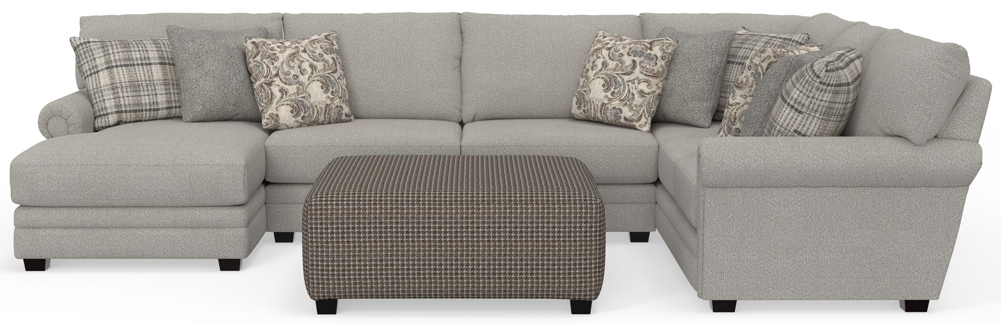 Livingston - Sectional With Comfort Coil Seating, 40" Cocktail Ottoman And Accent Pillows Included