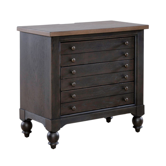 Americana Farmhouse - Bedside Chest With Charging Station