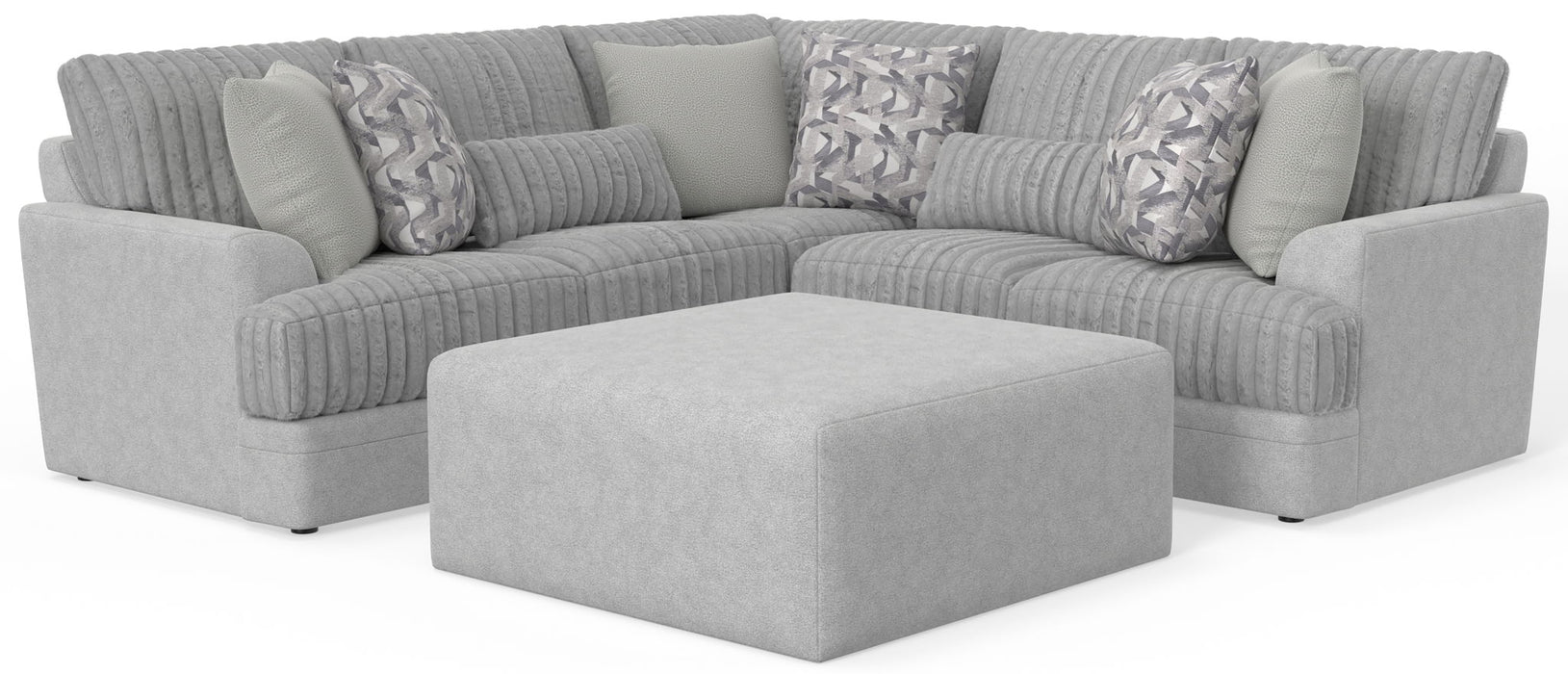Titan - Sectional With Comfort Coil Seating, Cocktail Ottoman And Accent Pillows Included