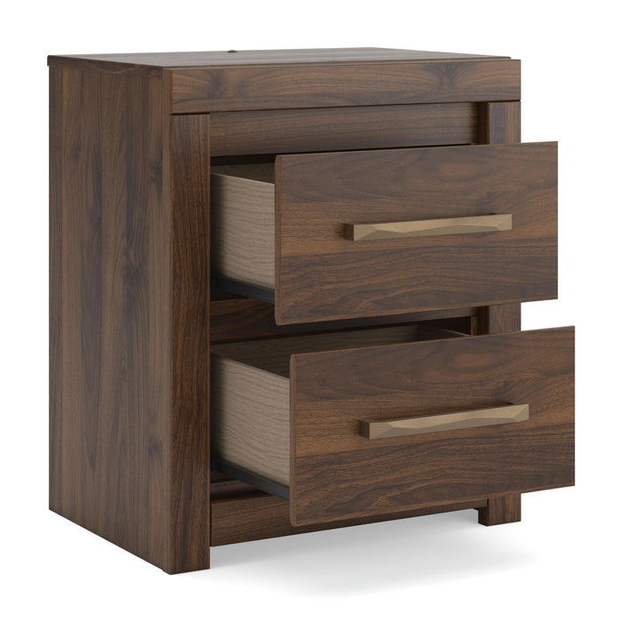 Janfyn - Two Drawer Night Stand - Brown