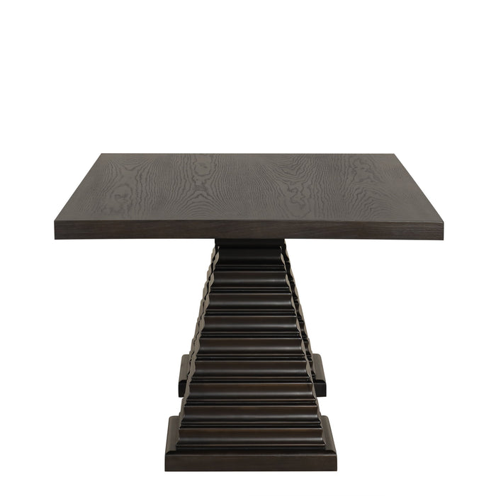 Plateau - 78" Rectangle Dining Table - Top & Base - Rustic Espresso