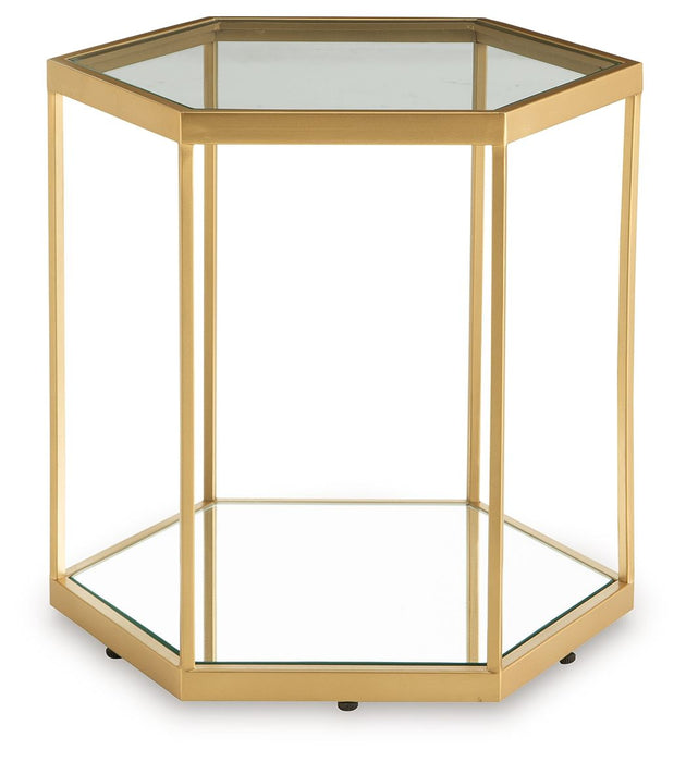 Veerwick - Accent Cocktail Table - Gold Finish