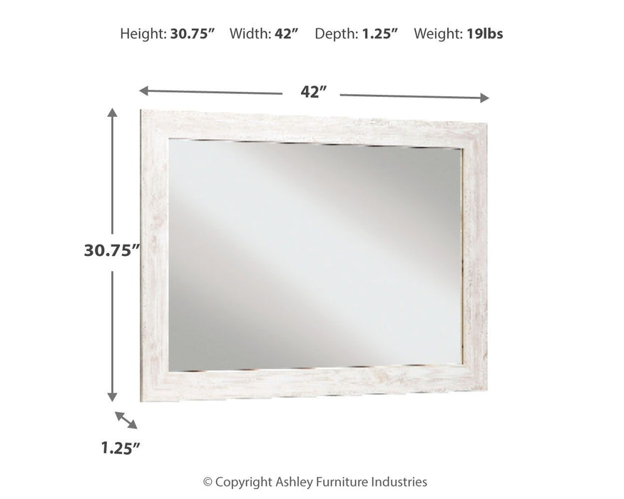 Paxberry - Bedroom Accent Mirror - Whitewash