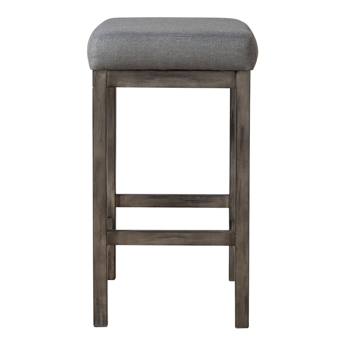 Hayden Way - Upholstered Console Stool - Gray