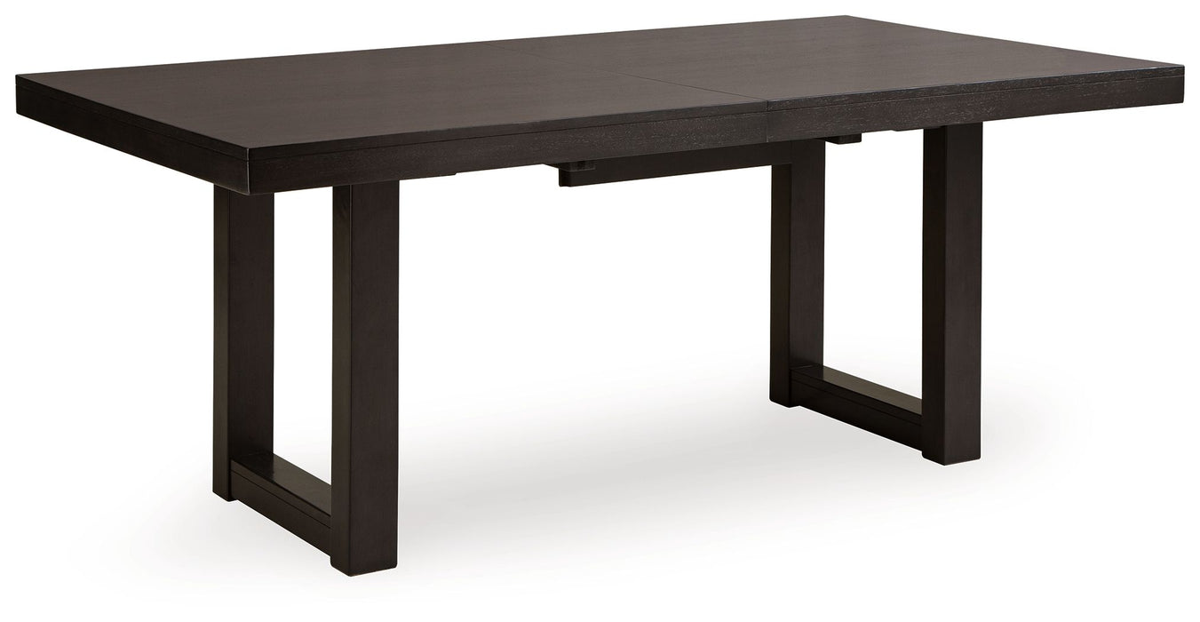 Neymorton - Rectangular Dining Room Butterfly Extension Table - Dark Grayish Brown