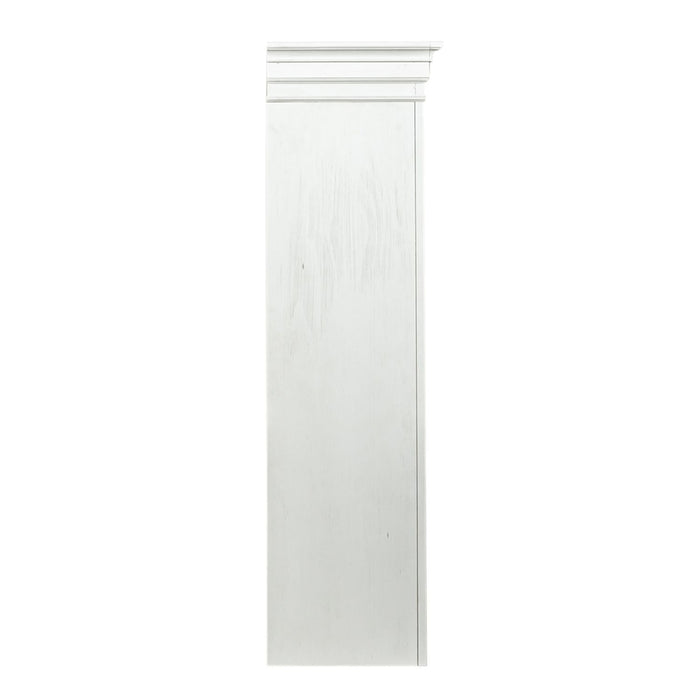 Allyson Park - Entertainment Hutch - Wirebrushed White / Charcoal