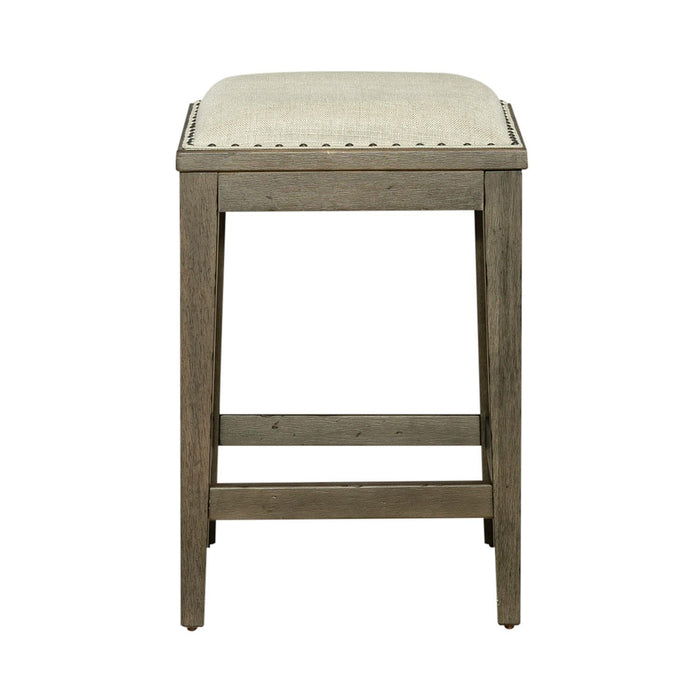 Americana Farmhouse - Upholstered Console Stool - Dusty Taupe