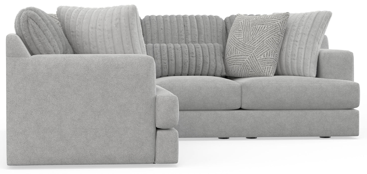 Logan - Upholstered Sectional With Comfort Coil Seating And Accent Pillows Included