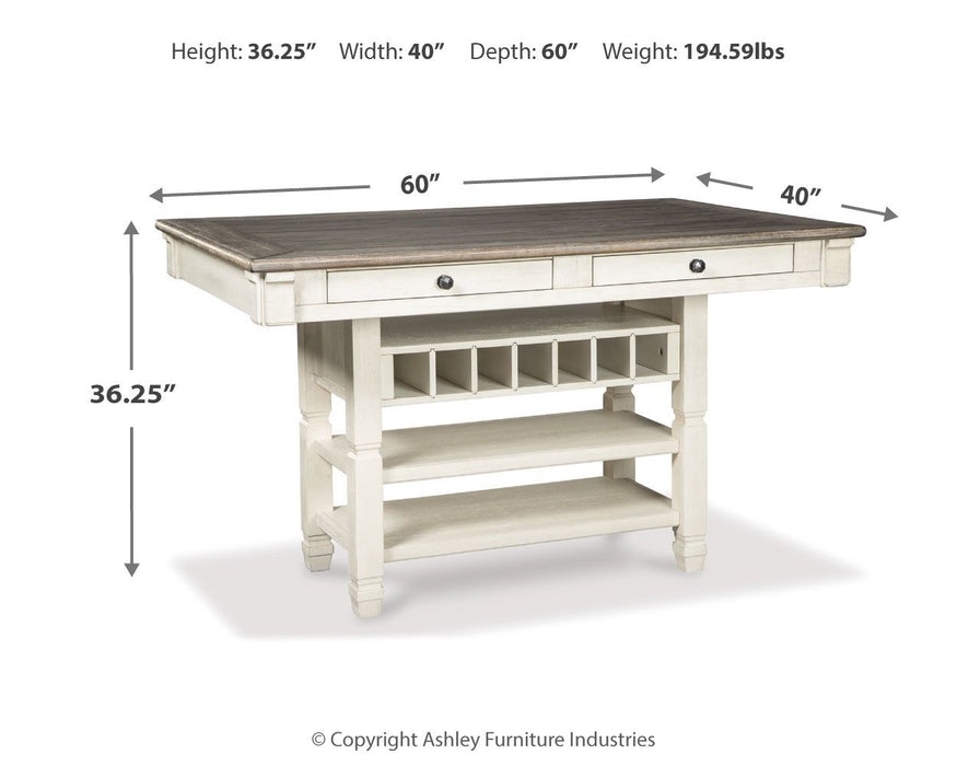 Bolanburg - Rectangular Dining Room Counter Table - Beige