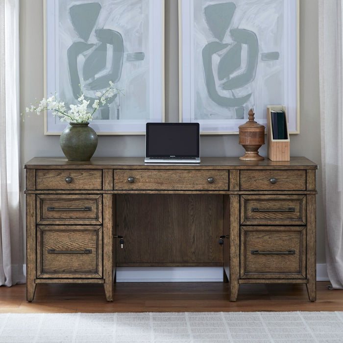 Carolina Park - Jr Executive Credenza - Amber Brown