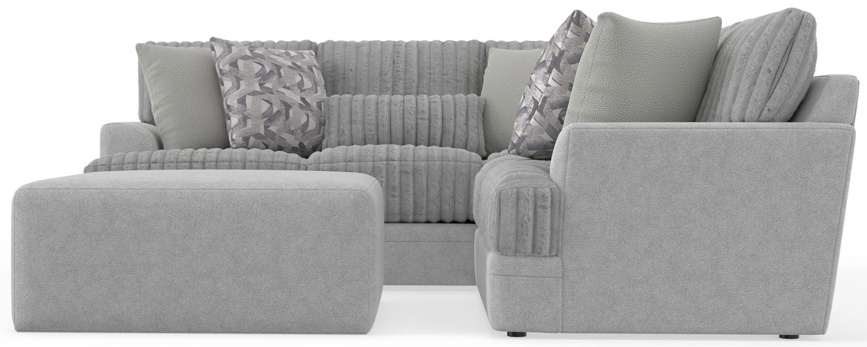 Titan - Sectional With Comfort Coil Seating, Cocktail Ottoman And Accent Pillows Included