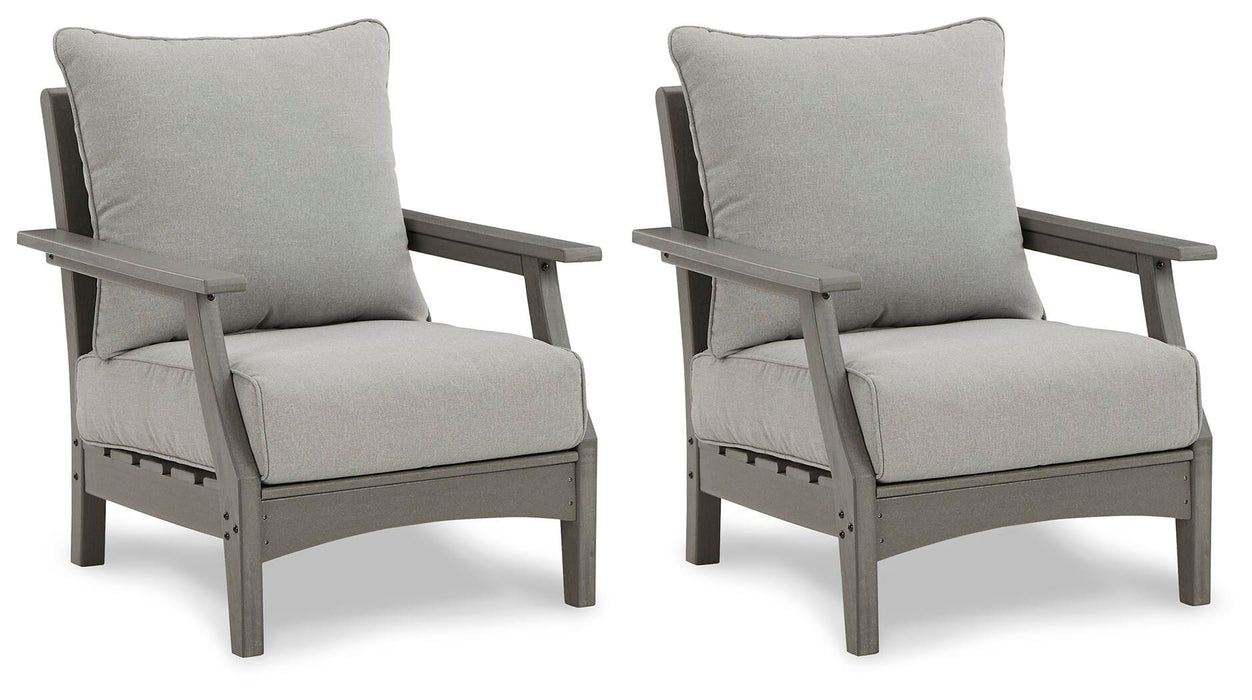 Visola - Lounge Chair With Cushion (Set of 2) - Gray