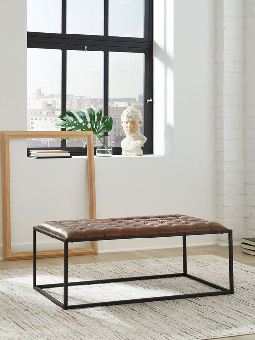 Junsor - Cocktail Ottoman - Brown / Black