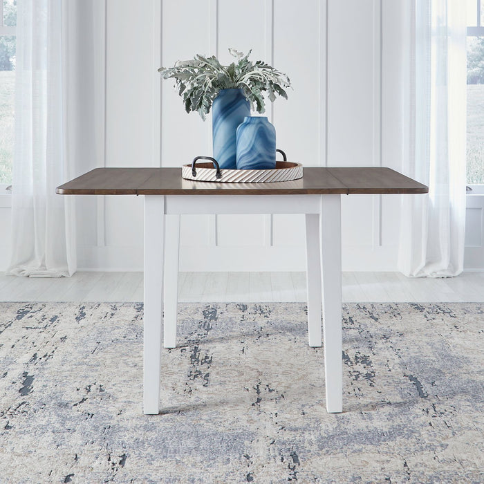 Landale - Drop Leaf Table - Chestnut & White