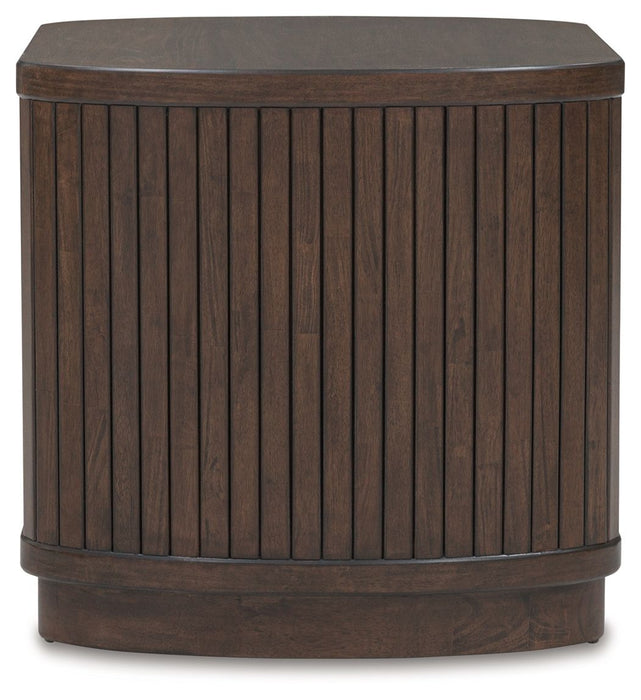 Korestone - Square End Table - Dark Brown
