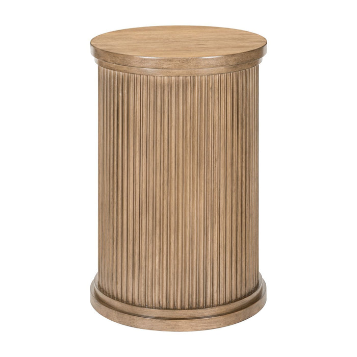 Haven Hills - Round Chairside Table - Camel Beige