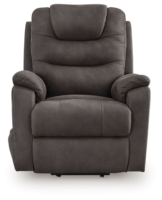Snowfield - Power Lift Recliner - Gunmetal