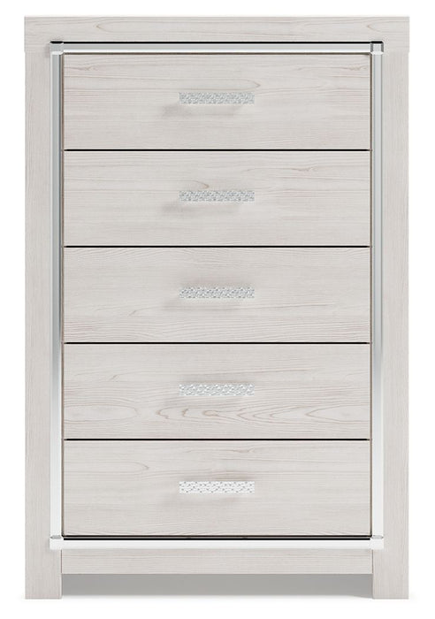 Altyra - Five Drawer Chest - White
