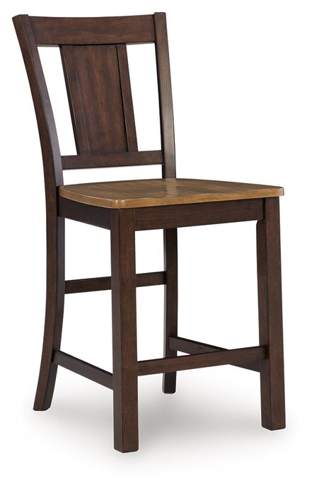 Rylandeen - Barstool (Set of 2) - Light Brown / Dark Brown