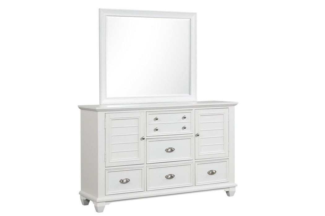 Jamestown - Landscape Mirror - White