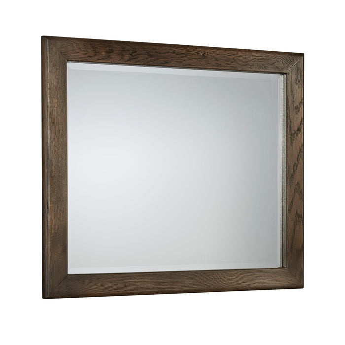 Crafted Oak - Landscape Mirror Beveled Glass - Dark Brown