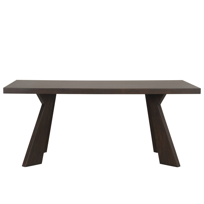 Chestnut Ridge - 5 Piece Dining Room Set (Round 72" Table & 4 Chairs) - Brown / Beige