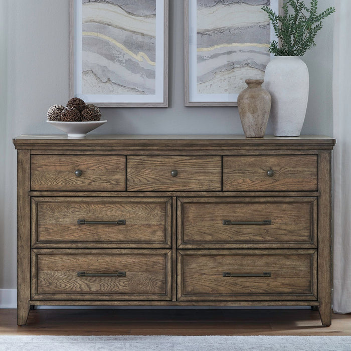 Carolina Park - 7 Drawer Dresser - Amber Brown