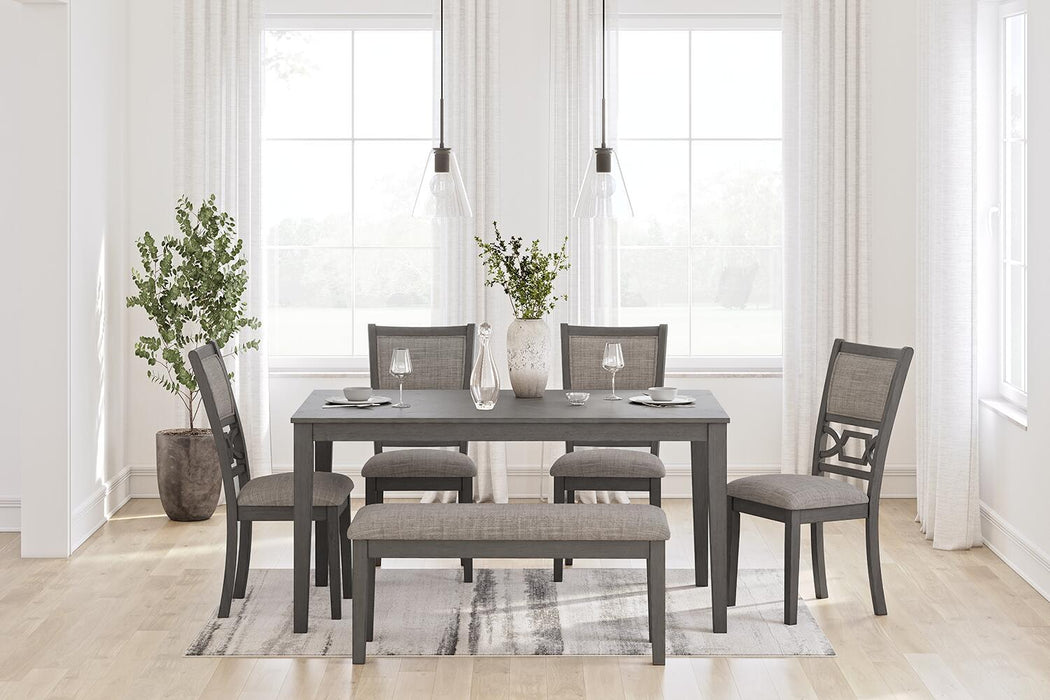 Wrenning - Dining Room Table Set (Set of 6) - Gray