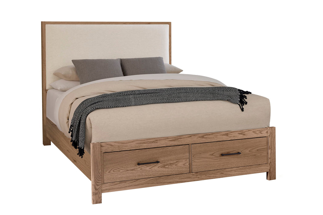Lodge & Loft - Upholstered Storage Bed - Ivory Cream