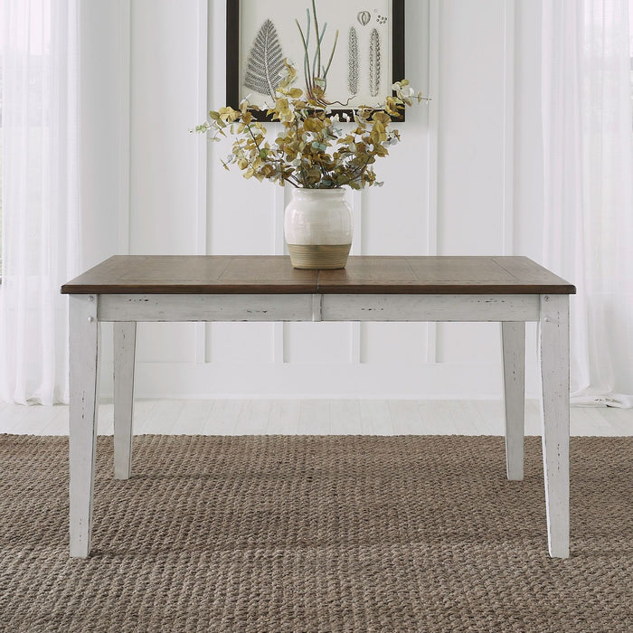 Al Fresco - Rectangular Leg Table - Graphite & Whitestone