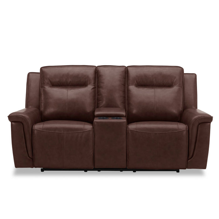 Avery - Loveseat With Console P2 - Cognac