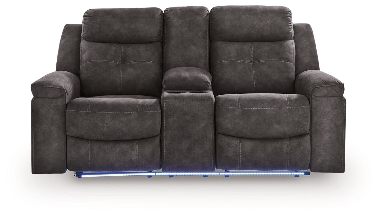 Brysonview - Double Reclining Loveseat With Console - Charcoal