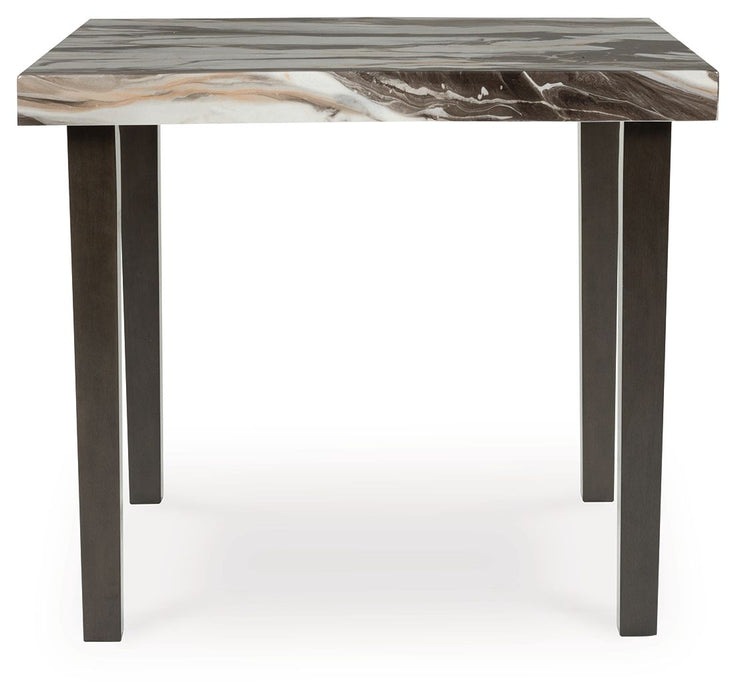 Jeshina - Square Dining Room Counter Table - Dark Brown / Beige