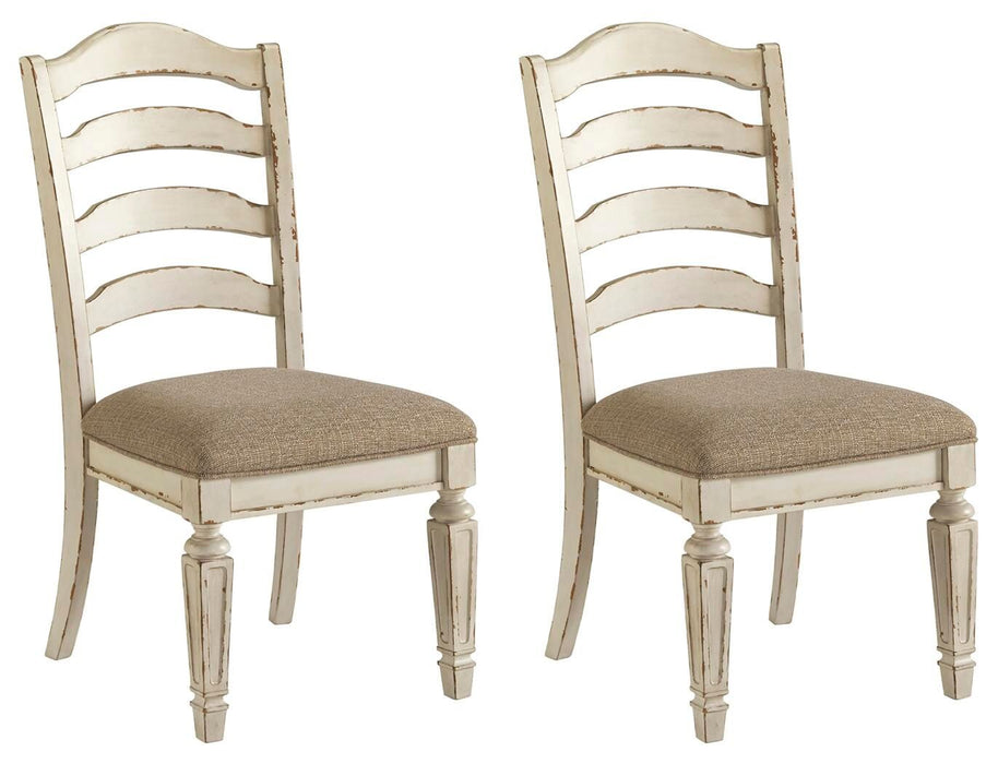 Realyn - Chipped White - Dining Uph Side Chair  - Ladderback