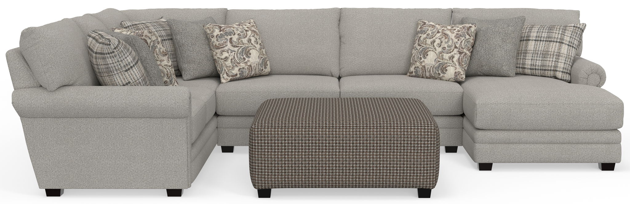 Livingston - Sectional With Comfort Coil Seating, 40" Cocktail Ottoman And Accent Pillows Included