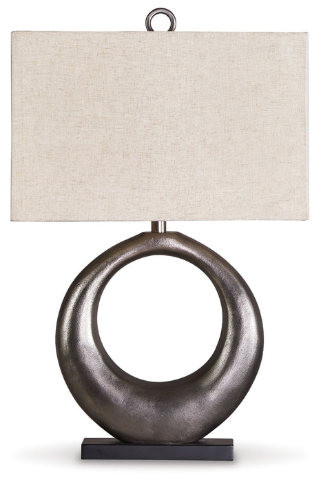 Saria - Metal Table Lamp - Antique Silver Finish