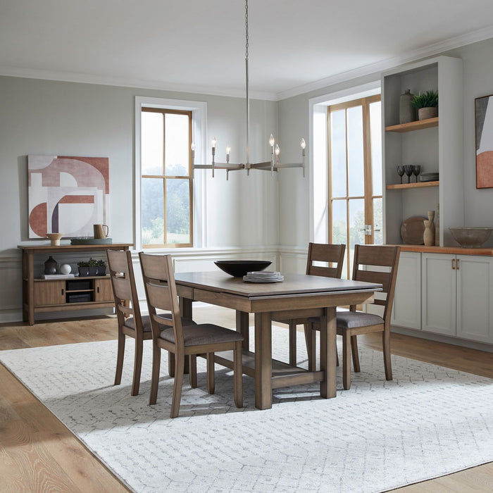 Brook Bay - Trestle Table Set With Slat Back Chairs