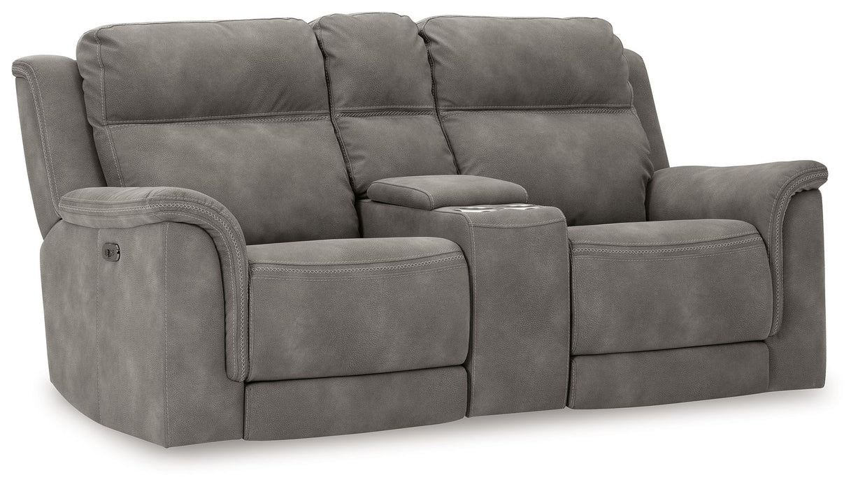 Next-Gen Durapella - Reclining Power Loveseat With Console
